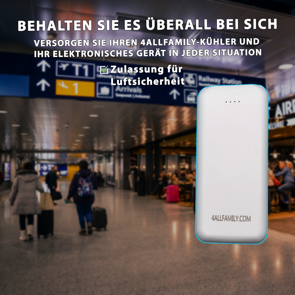  Powerbank für 4AllFamily's elektrische Insulin-Reisetaschen und Medikamentenkühlschränke - zugelassen für Flugreisen